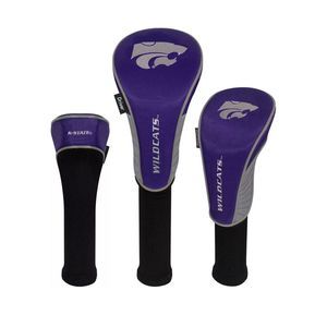 New Team Effort Golf Set of 3 Headcovers Kansas State K St Wildcats Purple